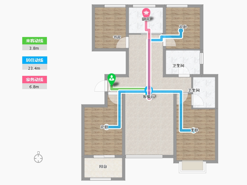 山东省-潍坊市-华安·东方名郡-117.61-户型库-动静线