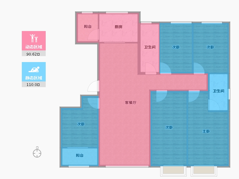 山东省-潍坊市-紫御宫馆-184.00-户型库-动静分区