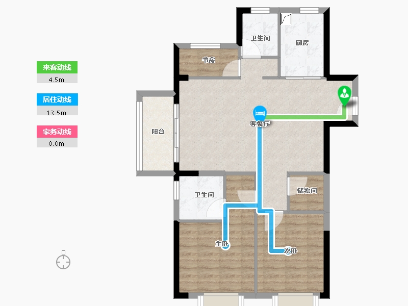 浙江省-宁波市-祥源漫城-78.40-户型库-动静线