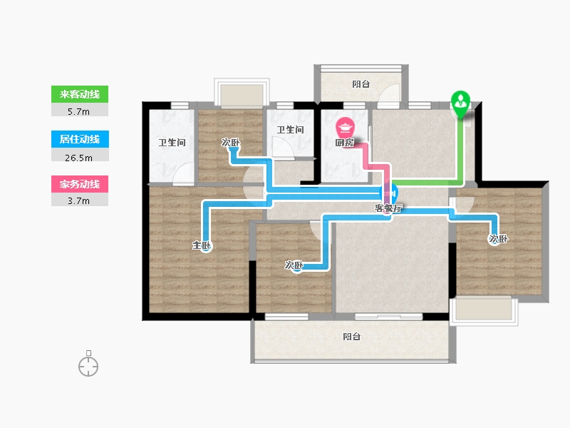 广东省-东莞市-招商雍景湾-101.79-户型库-动静线