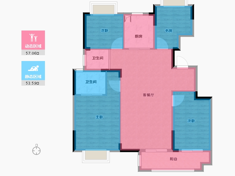 湖北省-武汉市-中建壹品澜悦-100.00-户型库-动静分区