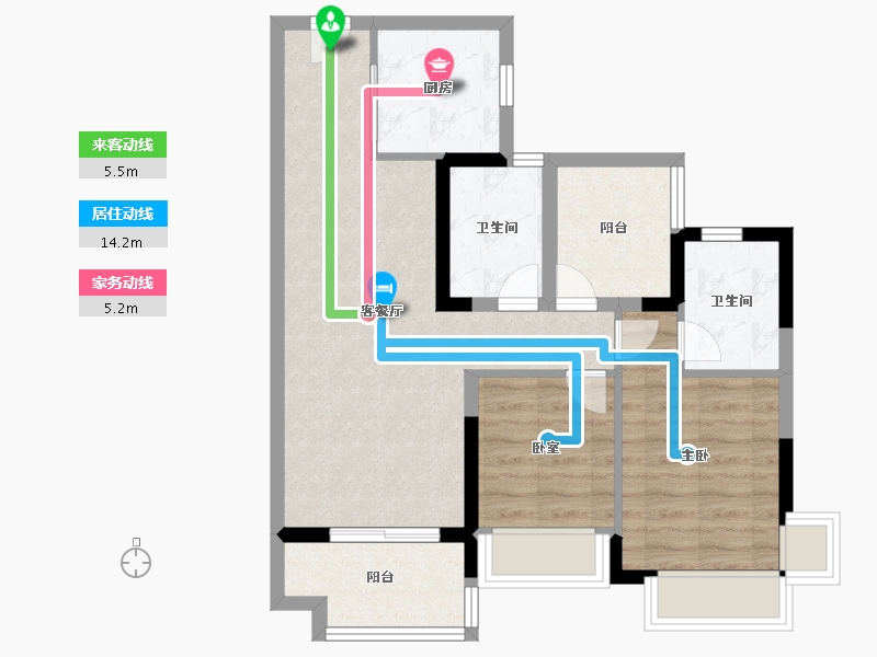 广东省-佛山市-广佛保利城-68.00-户型库-动静线