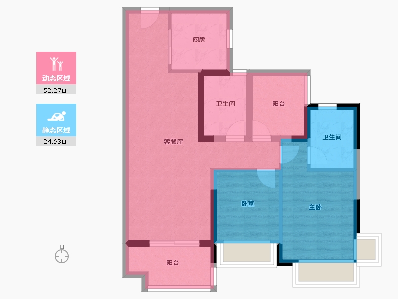 广东省-佛山市-广佛保利城-68.00-户型库-动静分区