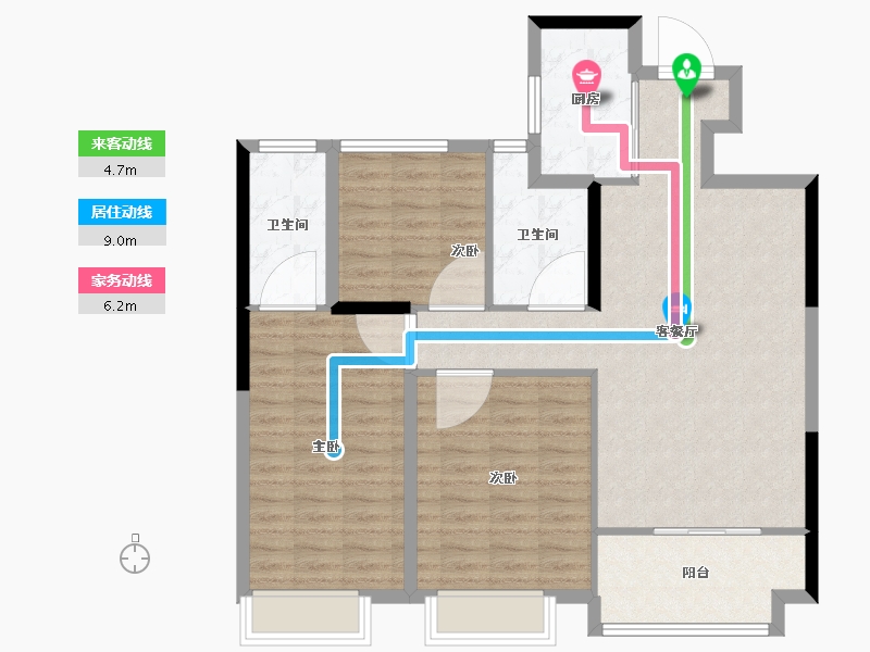 山东省-潍坊市-大有世家-97.86-户型库-动静线