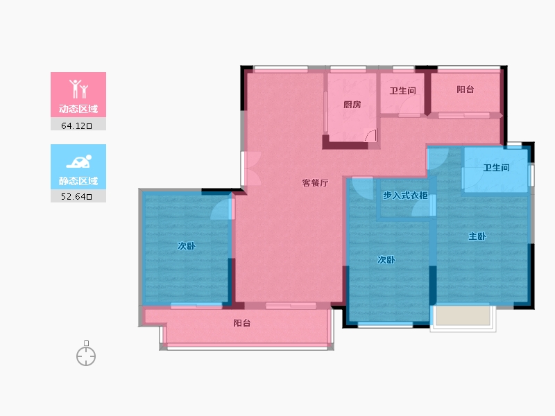 浙江省-嘉兴市-万城赞园-140.00-户型库-动静分区