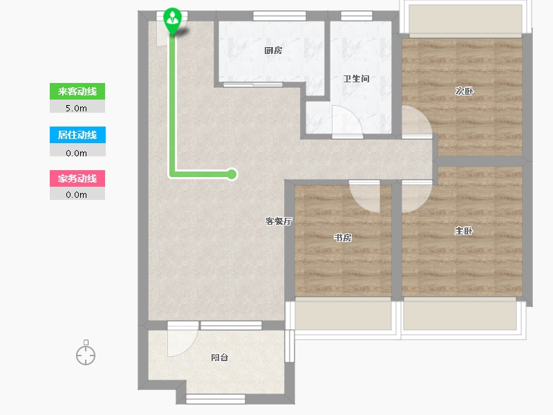 辽宁省-沈阳市-荣盛和悦名邸-68.30-户型库-动静线