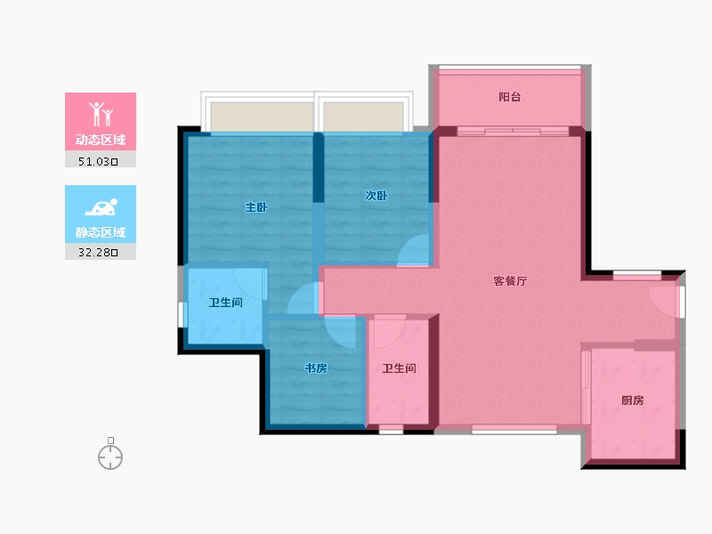 广东省-东莞市-信鸿誉庭-74.36-户型库-动静分区