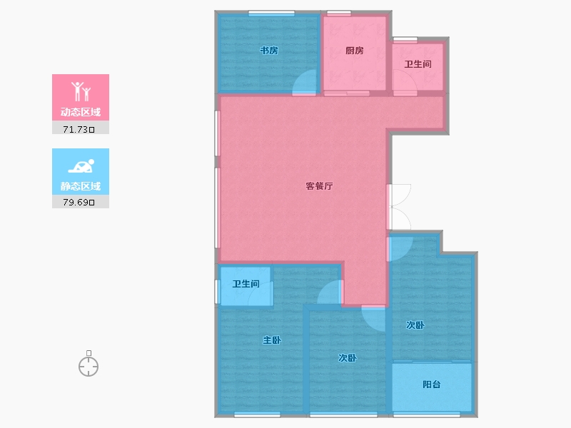 山东省-潍坊市-华安·东方名郡-137.61-户型库-动静分区