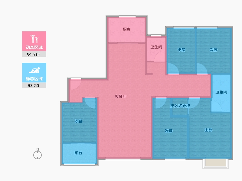 山东省-潍坊市-华安·东方名郡-172.00-户型库-动静分区