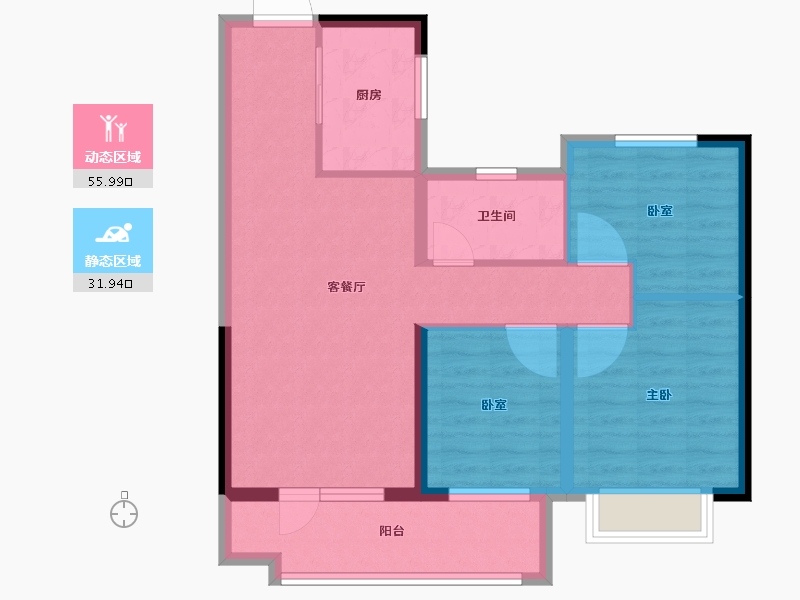 山东省-烟台市-华润置地港城华府-78.40-户型库-动静分区