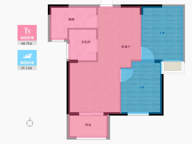 山东省-烟台市-一格明珠-67.00-户型库-动静分区