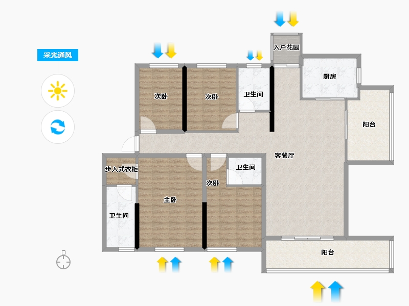 山东省-潍坊市-大有世家-149.81-户型库-采光通风