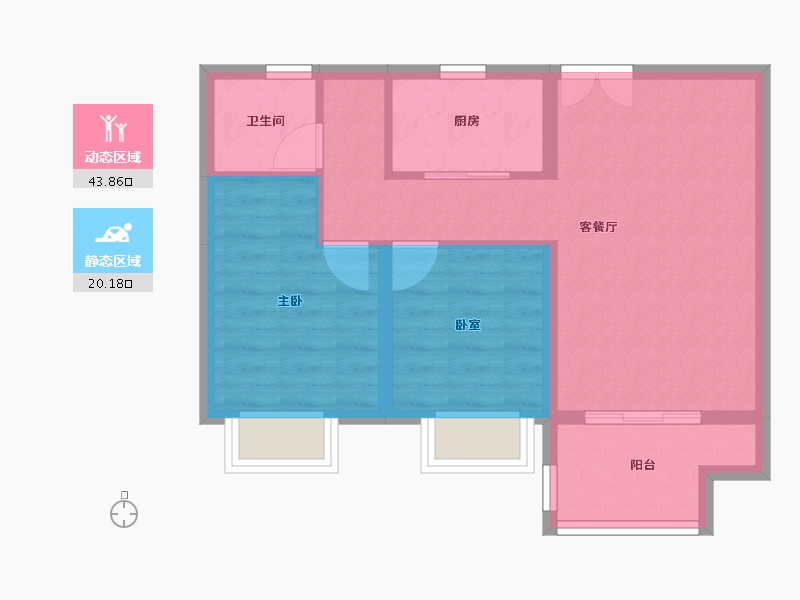 甘肃省-兰州市-兰州万达城-56.97-户型库-动静分区