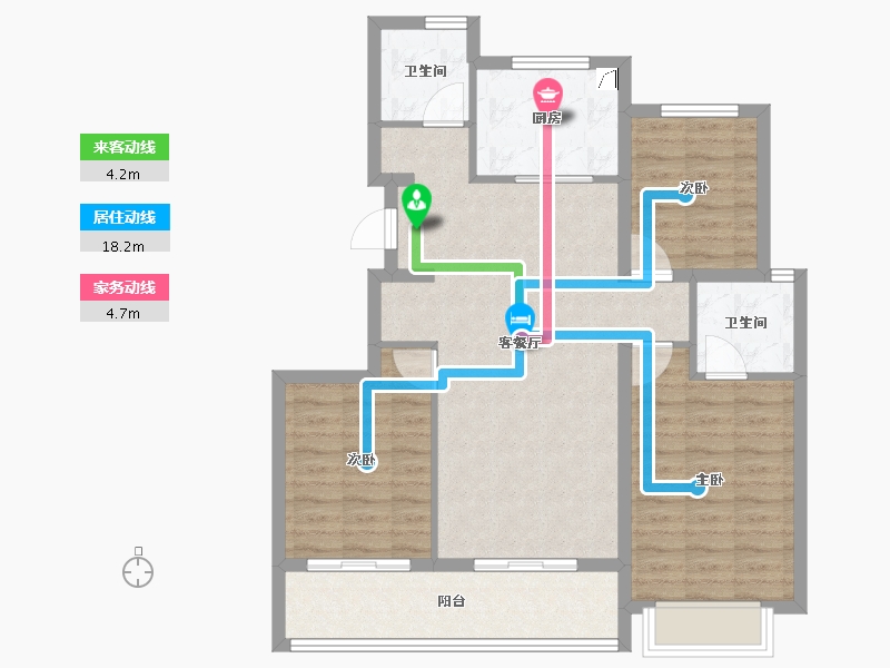 浙江省-宁波市-绿城·春来云潮-88.00-户型库-动静线