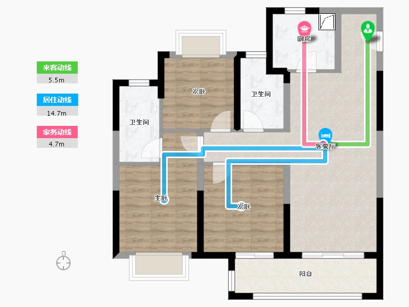 湖北省-武汉市-中建壹品澜悦-84.00-户型库-动静线