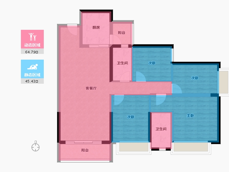 广东省-东莞市-信鸿誉庭-97.96-户型库-动静分区