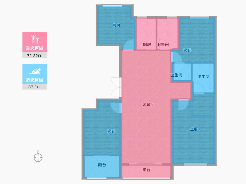 山东省-潍坊市-华安·东方名郡-145.61-户型库-动静分区