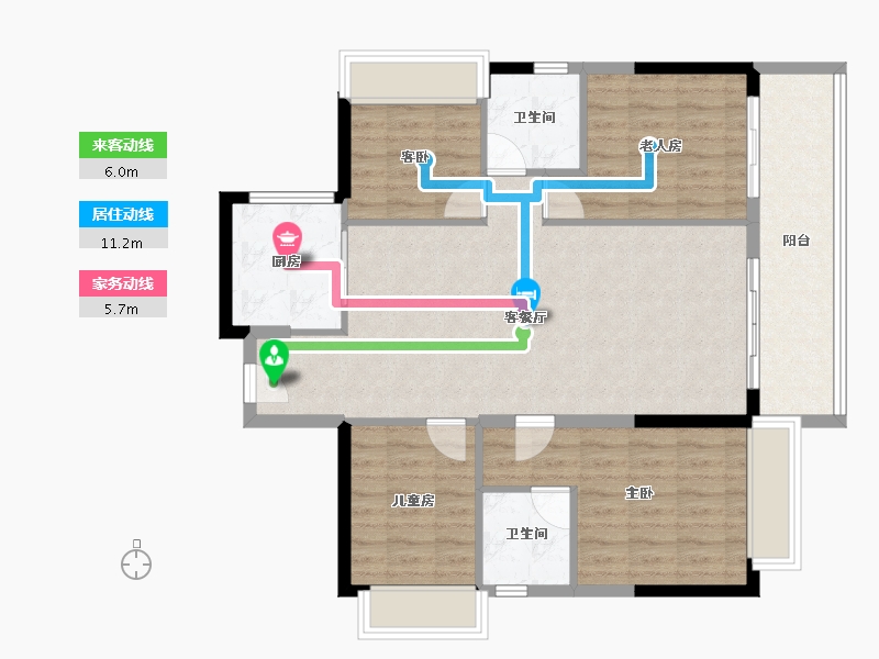 广东省-东莞市-碧桂园·松湖明珠-97.08-户型库-动静线