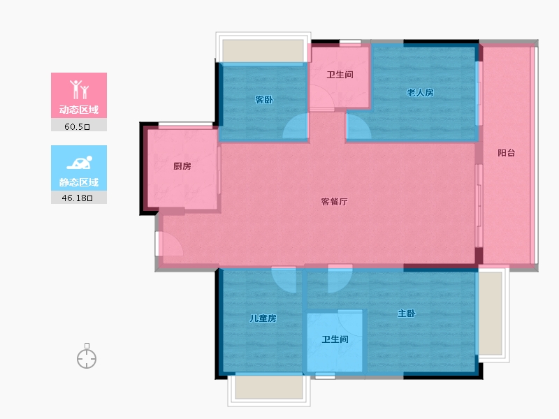 广东省-东莞市-碧桂园·松湖明珠-97.08-户型库-动静分区