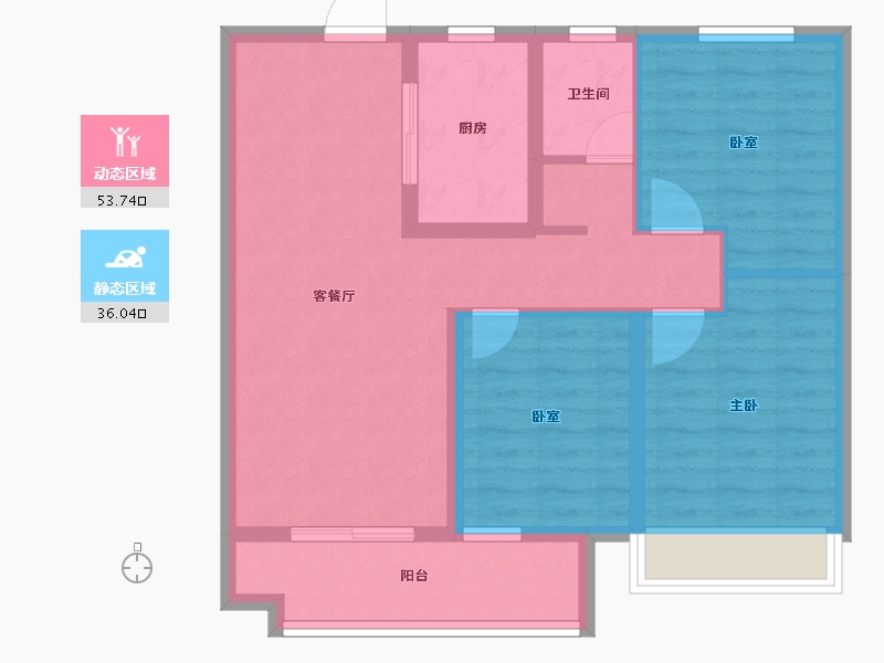 山东省-烟台市-旭辉银盛泰辉盛岚海-80.00-户型库-动静分区