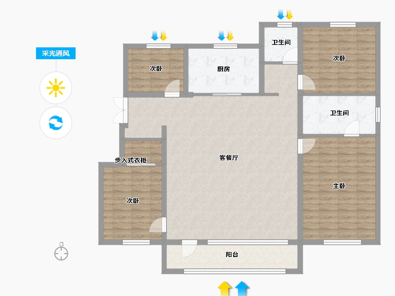 辽宁省-沈阳市-万科中德国际社区-139.40-户型库-采光通风