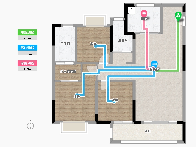 湖北省-武汉市-中建壹品澜悦-90.41-户型库-动静线