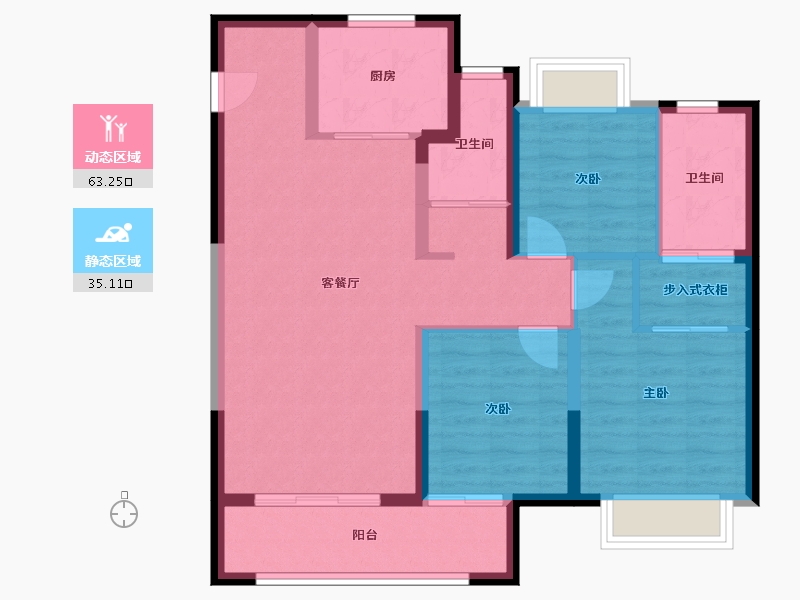 湖北省-武汉市-中建壹品澜悦-88.01-户型库-动静分区