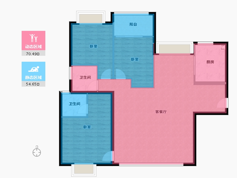 福建省-厦门市-建发缦云-114.40-户型库-动静分区