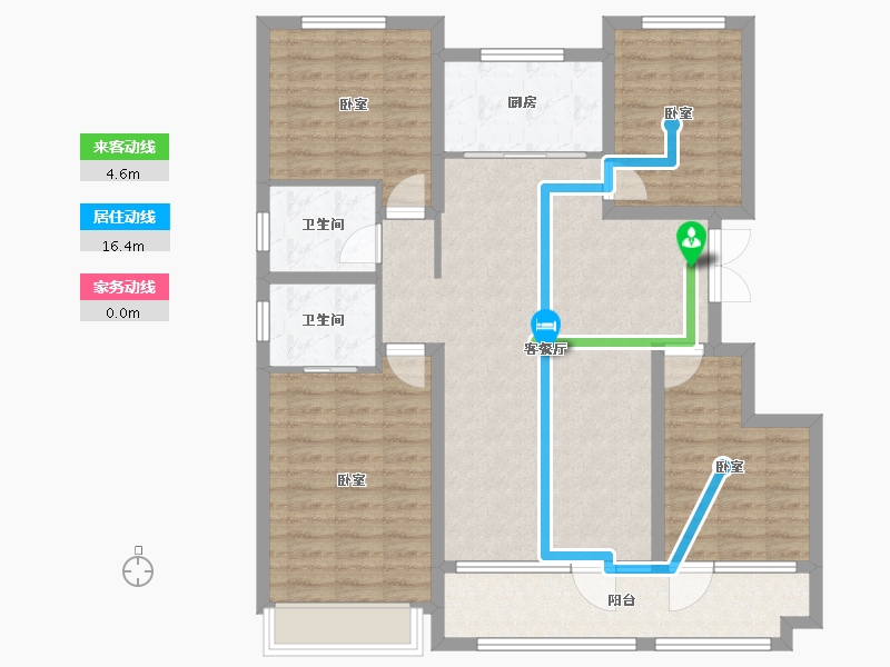 山东省-潍坊市-恒信崇文湖-109.60-户型库-动静线