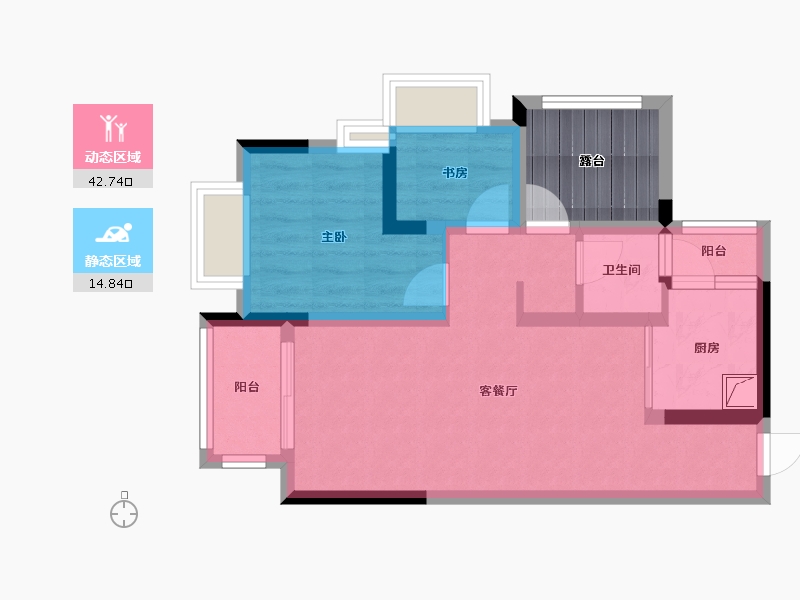 贵州省-贵阳市-中铁逸都国际-71.00-户型库-动静分区