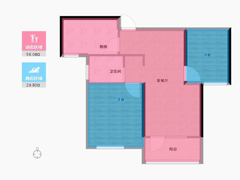 山东省-潍坊市-高创水岸蓝湾-77.61-户型库-动静分区