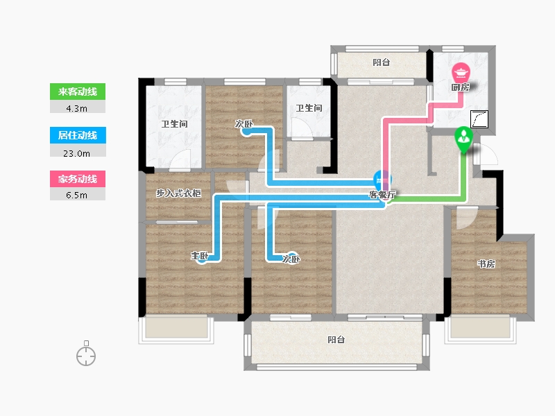 湖北省-武汉市-联投梧桐郡悦园-116.25-户型库-动静线