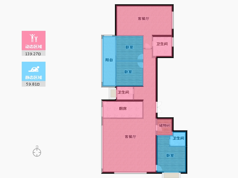 福建省-厦门市-建发缦云-183.20-户型库-动静分区