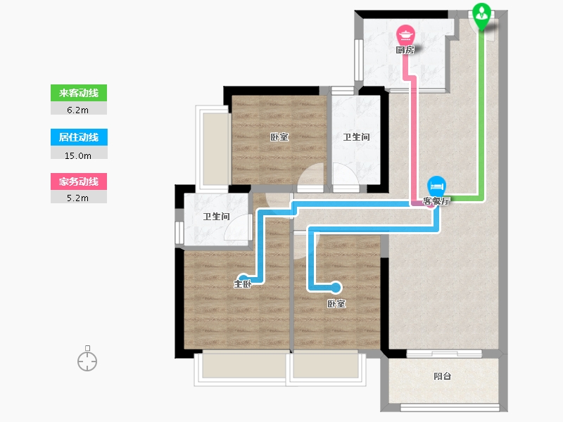 广东省-东莞市-滨海玺悦府-77.86-户型库-动静线