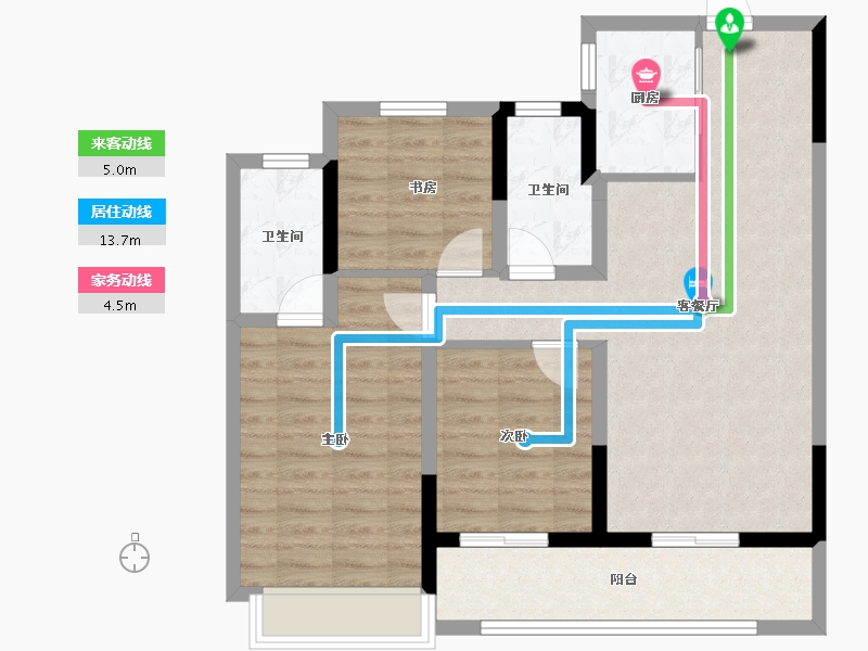 浙江省-温州市-桂语榕庭-83.99-户型库-动静线