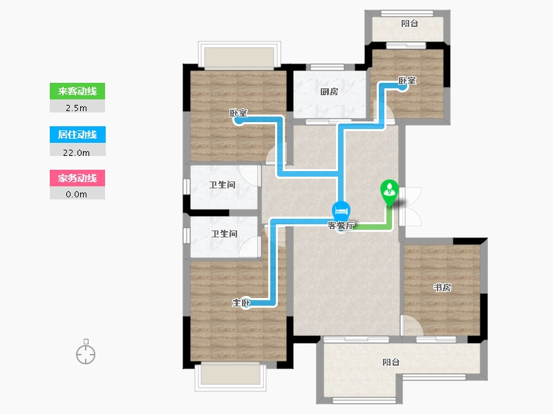 广东省-东莞市-璀璨时代-102.67-户型库-动静线