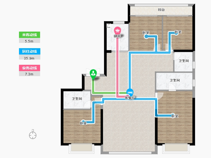 福建省-厦门市-建发缦云-154.40-户型库-动静线