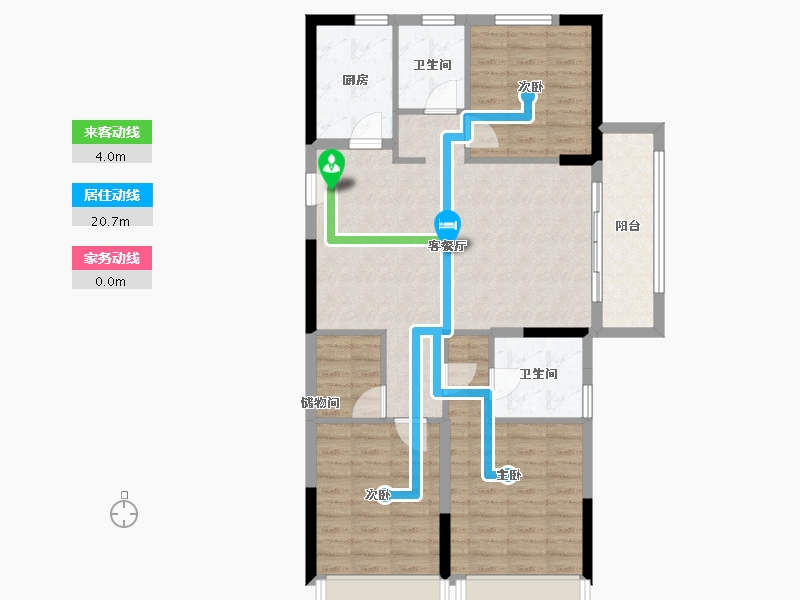 浙江省-温州市-弘阳上坤西湖四季-92.09-户型库-动静线