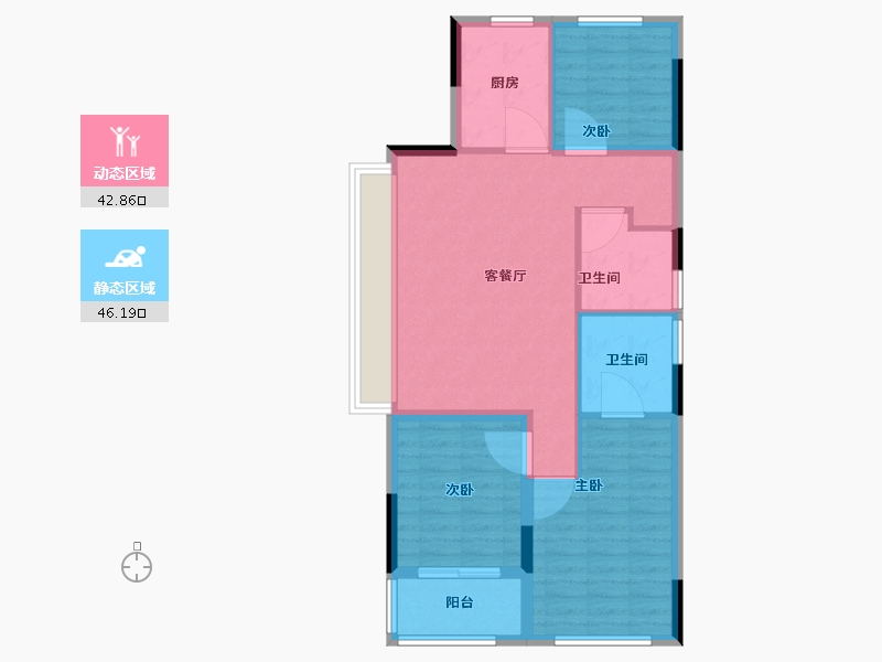 浙江省-绍兴市-元垄城-80.01-户型库-动静分区