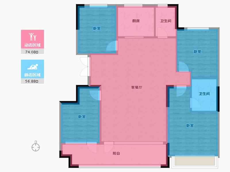 山东省-潍坊市-恒信风华尚品-118.35-户型库-动静分区