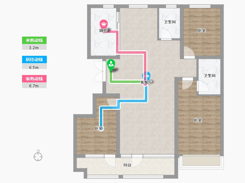 山东省-潍坊市-恒信崇文湖-102.39-户型库-动静线