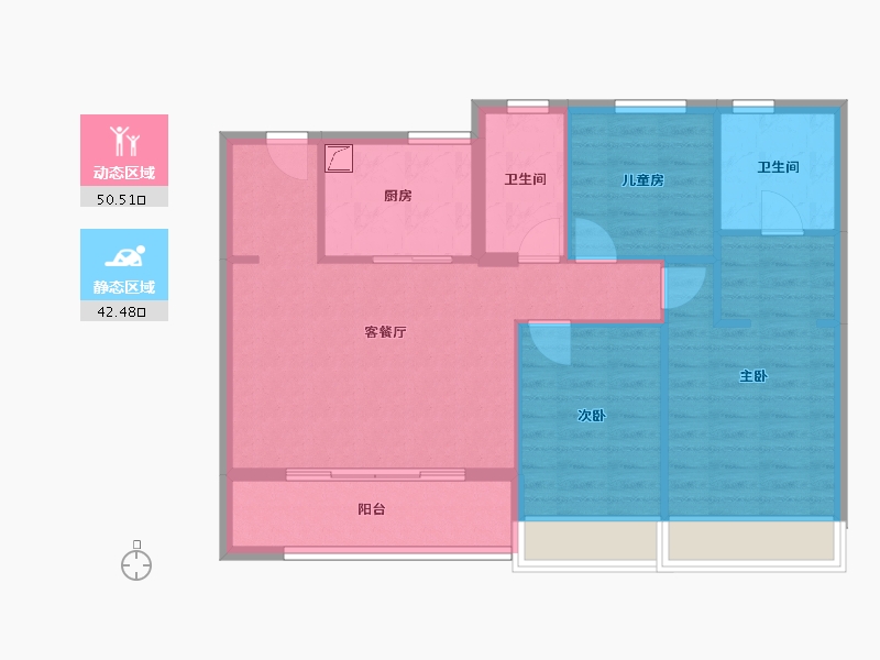 浙江省-丽水市-绿城桂语兰庭-90.00-户型库-动静分区