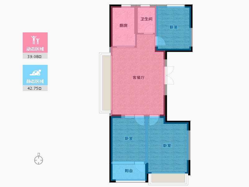 山东省-潍坊市-恒信风华尚品-72.85-户型库-动静分区