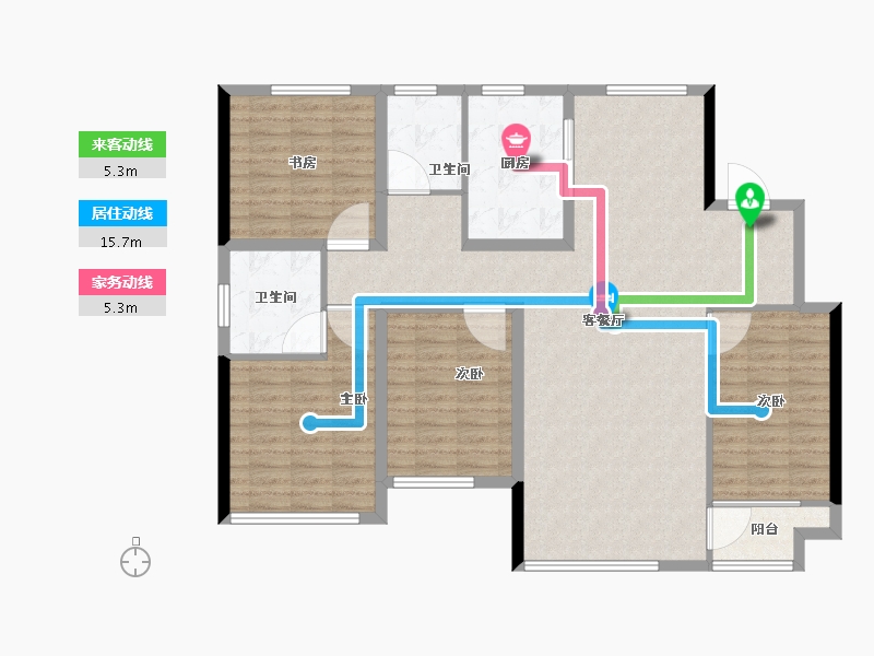 山东省-潍坊市-高创桃源-121.61-户型库-动静线