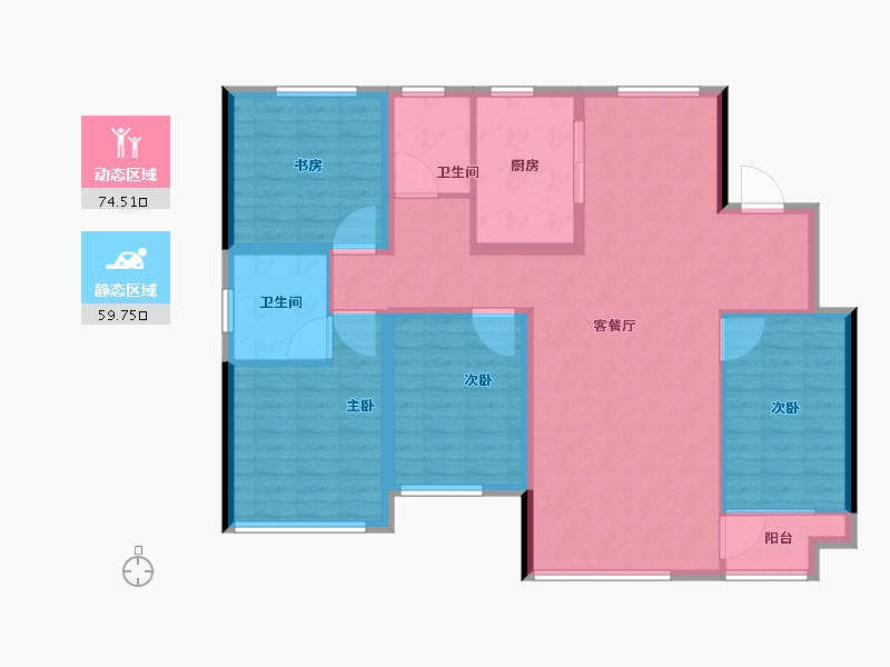 山东省-潍坊市-高创桃源-121.61-户型库-动静分区