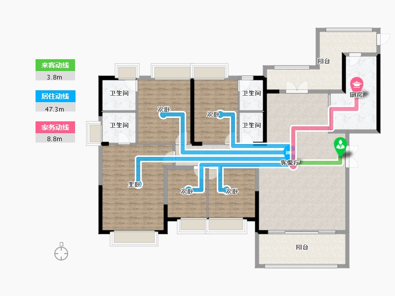 广东省-东莞市-华讯大宅-184.95-户型库-动静线