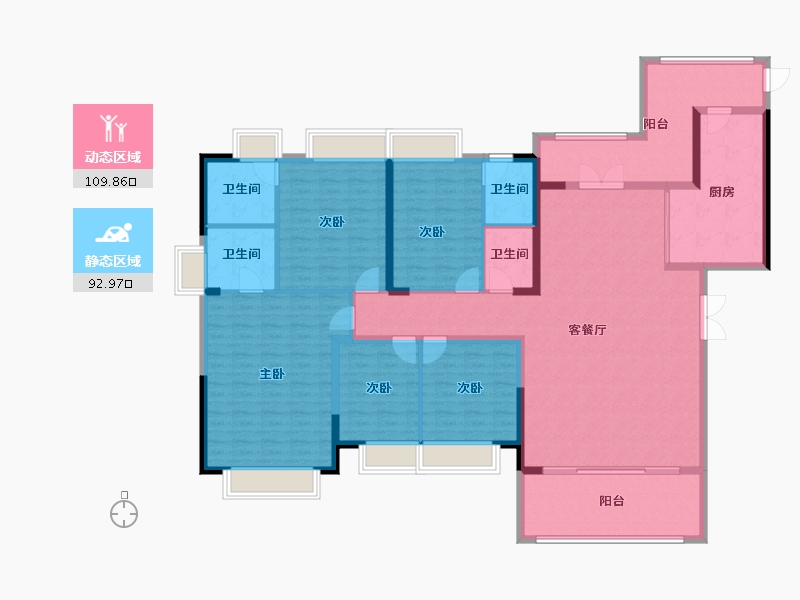 广东省-东莞市-华讯大宅-184.95-户型库-动静分区