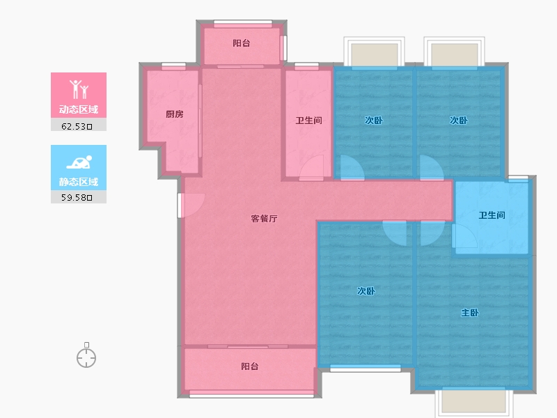 山东省-济南市-黄金时代-140.00-户型库-动静分区