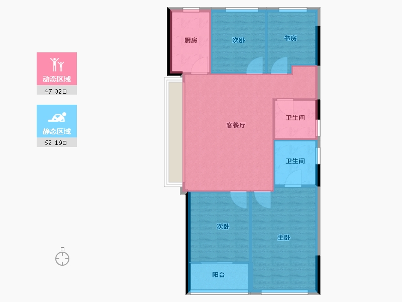 浙江省-绍兴市-元垄城-100.00-户型库-动静分区