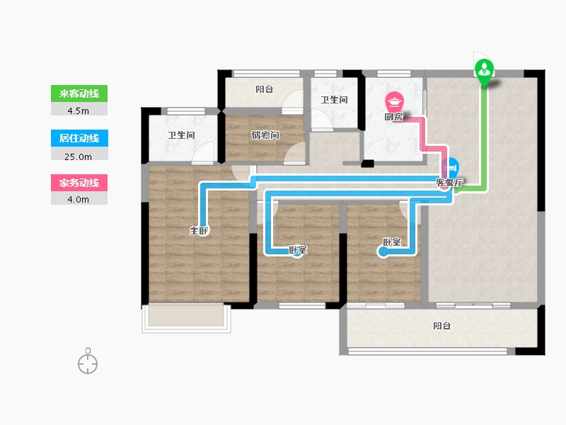 湖南省-长沙市-澳海云天赋-109.61-户型库-动静线